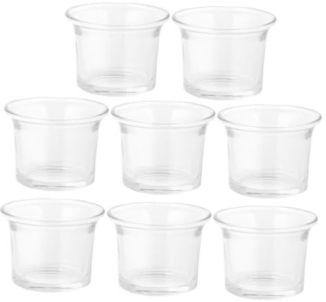 Cabilock 8St Kerzenhalter aus Glas klare Votivkerzenhalter Duftölwärmer Kamindekor Kegelkerzenhalter Kerzenständer dekorativ Kerzenhalter in loser Schüttung konisch Teelicht kleines Glas
