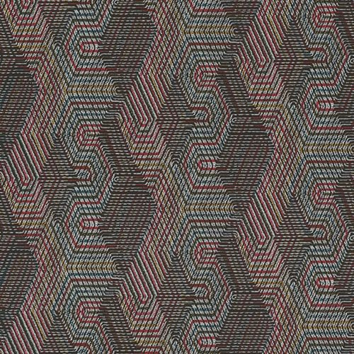 Rasch African Queen 751925 Papier peint intissé avec motif textile géométrique en noir, rouge, jaune, gris, 10,05 m x 0,53 m (L x l)