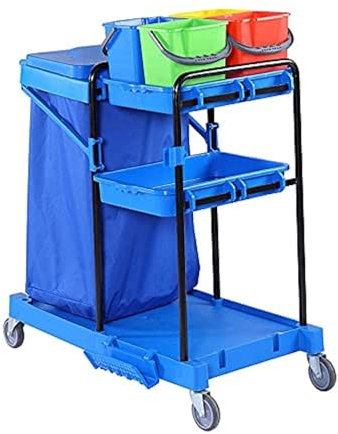ZYJIX Mini-reinigungswagen Auf Rädern, Hausmeisterwagen, Multifunktionaler Reinigungswagen Für Haushalt Und Gewerbe (120 L)