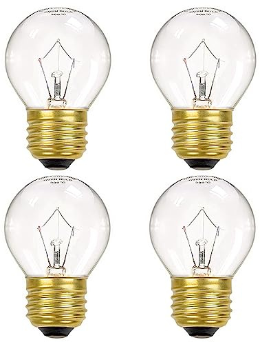 WokHok Appliance Light Bulbs, 40W Oven Bulbs– High Temp Resistant 300℃,40 Watt Appliance Bulbs for Oven, Refrigerator, Microwave,G45/E26/120V,Warm White,4-Pack
