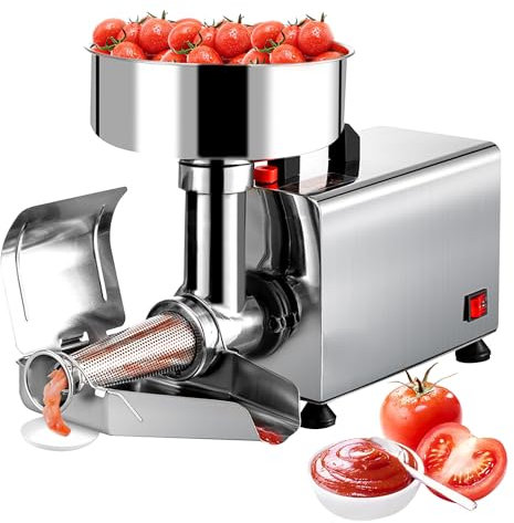 Electric Tomato Strainer Machine 370W Stainless Steel - Food Milling Press, Sauces Squeezer Maker, 90Kg/h Food Strainer and Sauce Maker - Kitchen Essentials
