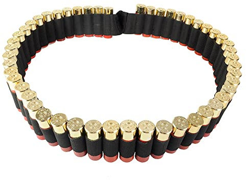 ANSNOW 1 Stück 6/50-Schuss-Patronenhalter, Militärmunitionstasche, Jagdpatronentasche Für 12-20 Gauge Schrotflinten, Elastischer Patronenhalter Für Den Hinterschaft/Typ 2 50 Schuss