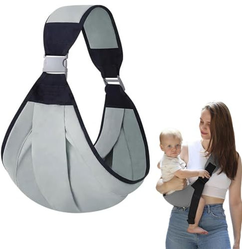 Kindertrage,Babytrage,Einstellbar Babytrage Seitlich,Multifunktionale Babytrage,Tragetuch Neugeborene,Atmungsaktive Baby Tragetuch,Tragbar Baby Tragegurt Mit Verstellbaren Bequemen Schultergurten,Gra