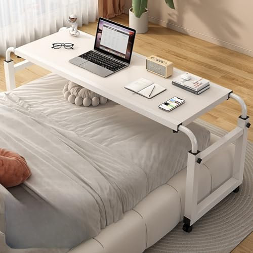 Betttisch, Bettschreibtisch Überbetttisch mit Rollen Überbetttisch Überbettschreibtisch Überbetttisch Mobiler Schreibtisch Betttisch mit Rollen Computertisch fürs Bett Überbetttisch mit Rollen Ve