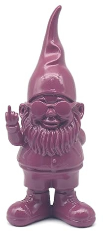 Lesser & Pavey Gnomes Home Decor Figurines & Ornaments For Home & Office | Decorative Home Accessories Statues For Indoor & Outdoor | Lovely Gifts for Women & Men Swearing Purple 20 Cm | Ideal for Home and Office Decor, Display Ready, Whimsical Appearance, Interior Accent, Humorous Decoration