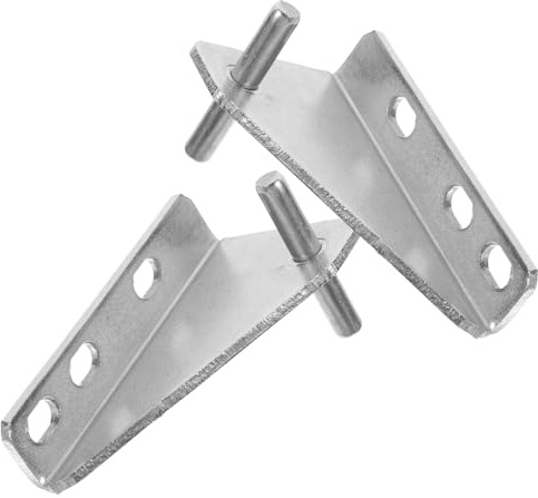 Gadpiparty 2 Stück Edelstahl Gefrierschrankscharniere 35mm mit Gummikappe Geräuschdämpfend Kompatibel für Haushalts und Gewerbegefrierfächer