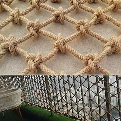 Robustes 18 mm Hanfseil-Kletternetz für Kinder und Erwachsene, Spielplatz, Cargo-Netz mit 15 cm dickem Netz, langlebiges Vogelnetz für Schaukel oder Klettergerüst