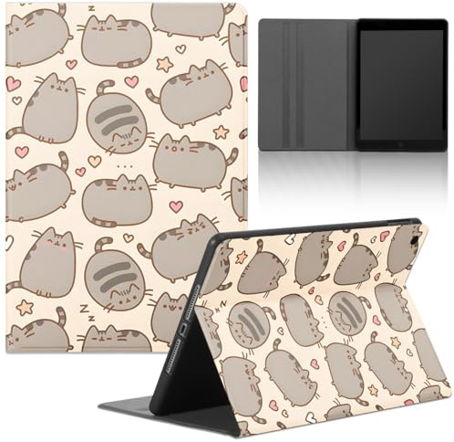 Funda Tablet para Samsung Galaxy Tab A8 10,5 2022/2021 SM-X200/X205, Suave TPU Carcasa Kawaii Anime Pusheen Lindo Gato Dibujos Animados Diseño Manga Stand Función PU Cuero Flip Protectora Cover,Gato