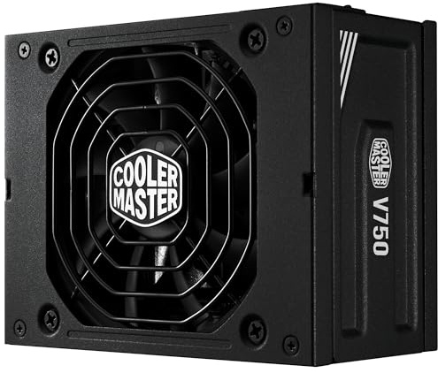 Cooler Master V750 SFX Gold ATX 3.1, EU-Stecker – 750 W 80 Plus Gold PC-Netzteil, vollmodulares Netzteil, SFF/mini-ITX-Netzteil, 92-mm-FDB-Lüfter, PCIe-5.1-Kabel, SFX-auf-ATX-Halterung - Schwarz