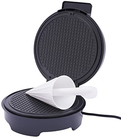 1200 W Gofrera Automática Para Hacer Rollitos de Helado, Placas Antiadherentes, Calentamiento Doble a Temperatura Constante, 24 x 21 x 10,5 Cm