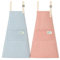 Mewtush 2 Pezzi Grembiule da Cucina, Donna Uomo in Cotone e Lino, Grembiule Regolabile con Tasche Ampie, Grembiule per Cucina, Giardinaggio, Bar, Cottura, Regalo per Casa e Lavoro