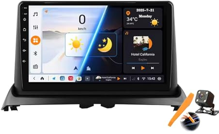 M6 pro2,YLOXFW Android 15.0 Coche Radio 2 DIN Estéreo para Re-Nault Clio 2 2000-2012 GPS Sat Navi 9''Cartablet Multimedia Vídeo Reproductor BT FM Receptor con Carplay 4G 5G WiFi DSP SWC