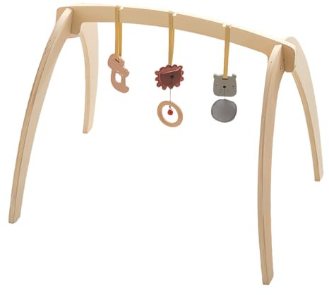 Baby Spielbogen, Mit Abnehmbaren Hängelspielzeugen, Holzmaterial, Lern- Und Sinnes Spielzeug, Holz Baby Spielset, Robustes Material, Stilvolles Design, Für Kinder, Mädchen, Geburtstagsfeier, Schlafzim