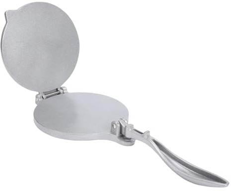 JTLB Prensa de Masa Manual, Aleación de Aluminio Prensa de Tortilla Manual Envoltorio de Bola de Masa Herramienta de Prensado, Ligero y Resistente, Fácil Cocina, Diseño que Ahorra (Plata)