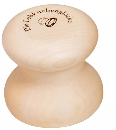 Lebkuchenglocke | Das Original | 9 cm aus Ahornholz | inkl. Rezeptheft | handgefertigt Made in Germany | perfekte Backform für Nürnberger Lebkuchen & Kekse