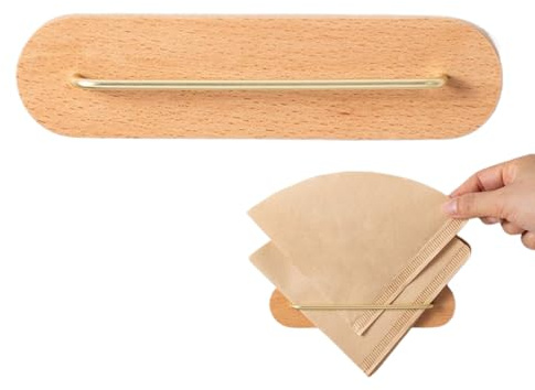 Ofcwoa Supporto per filtro da caffè per filtro conico, supporto da parete per dispenser di carta, supporto per filtro a cono, per bar, negozi, cucine, dolci, negozi, dormitorio