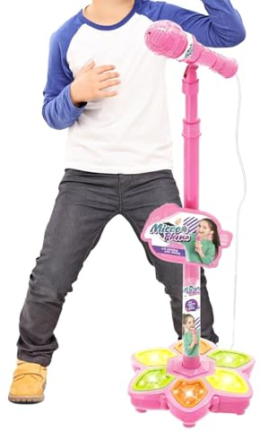 Microfono Giocattolo per Bambini Macchina Karaoke Senza Fili Con Colorate | Giocattolo Karaoke con Supporto per Bambini, Ragazzi e Ragazze, Feste di Compleanno, Performance e