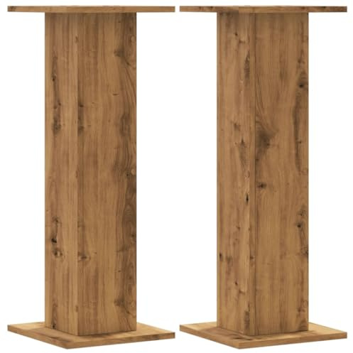 Generico Supporti Piante 2 pz Rovere Artigianale 30x30x80 cm Truciolato,Casa e Giardino,Prato e Giardino,Giardinaggio,Supporti per Piante,Marrone,15.55 kg,3307872