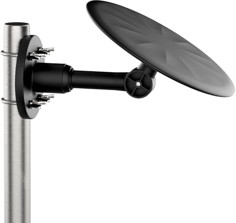 Außenantenne TV mit Verstärker für alle Fernseher, TV Antenne für stabilen Empfang, unterstützt 8K 4K 1080P, wetterfeste TV Außenantenne, 10m Kabel (OutBlack)