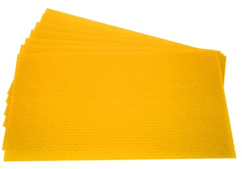Josef Muhr 2 kg Zander Mittelwände 395 × 195 mm – Reines Bienenwachs, Zellmaß 5,4 mm – Mittelwand Zander Standard für Brut- und Honigraum – ca. 12 Blatt/kg – Imkerei Zubehör
