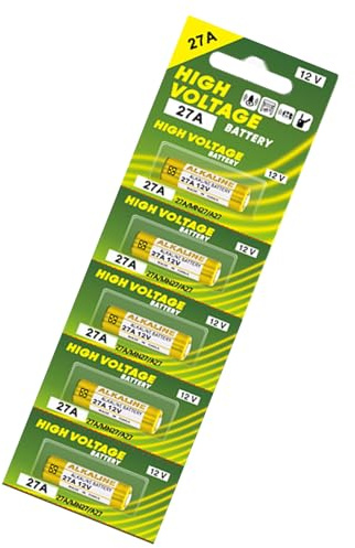 5 Pilas alcalinas 27A 12V compatibilidad con múltiples Modelos A27 y LR27A UM27A 27AE K27A 8LR732 Potencia Estable