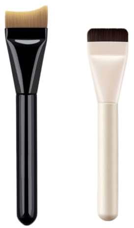 2 Pack Moon & Straight Spatula Foundation Brush Set