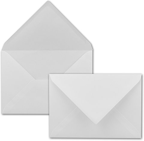 50x Briefumschläge DIN C5-16,2 x 22,9 cm - Weiß mit gerippter Struktur - 100 Gramm pro m² - Kuverts mit Strukturprägung - Nassklebung - GUSTAV NEUSER