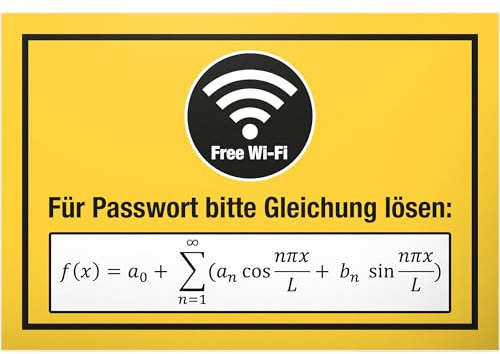 DankeDir! Wifi Passwort Schild Deko - Wanddeko Bars Cafés Restaurants Lustiges Schild mit Spruch Wohnung - Geschenkidee Geburtstagsgeschenk beste Freunde Party Geschenk