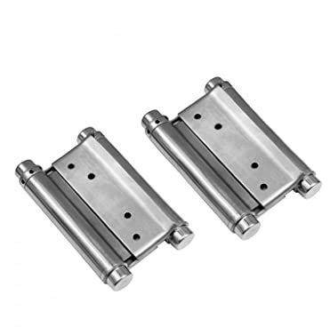 2x Edelstahl 150mm Doppel Pendeltürscharnier Pendeltürband Schwingtüre Türscharnier Scharnier