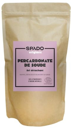 SPADO Origines - Percarbonate de Soude en Poudre - Détachant & Nettoyant Multi-Usage - À l'Oxygène Actif - 100% d’ingrédients d’origine naturelle - ECOCERT - Fabrication Française - 1 kg