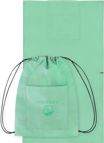 normani Cleveres Strandhandtuch mit Rucksackfunktion - Großes Badehandtuch aus Baumwolle - Handtuch zum Rucksack verwandeln (90x170 cm)