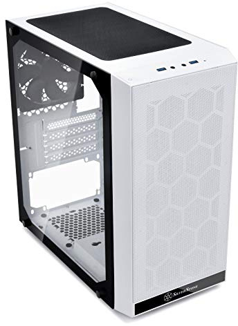 Silverstone Sst-PS15W-G - Precision Mini Tower Micro ATX Computer Case, Tempered Glass, White