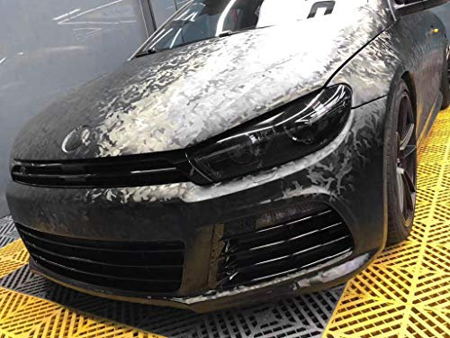 3D Mystery Camouflage Folie Schwarz Seidenmatt, Car Wrapping Luftkanäle 1,5m x 1,52m