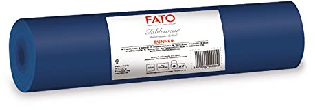 FATO - Traves de Mesa, Efecto Textil, Tamaño 0.4x24 m, precortado cada 1.20 m, Paquete de 20 Traves, Papel Seco, Airliad, Alta Calidad, Color Azul Medianoche
