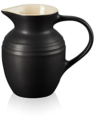 Le Creuset Jarra pequeña de cerámica de gres, 600 ml, 550 g, Negro Mate, 80903060000005