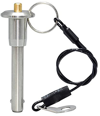 AUZHU- PLB- Metrik-Edelstahl-Kugelsperrbolzen Steckbolzen Positionierstifte Federstifte Schnellverschlussstifte mit Druckknopf Indexierstifte Sicherheitsnadeln Dübel Größe: M 6 mm - L 25 mm