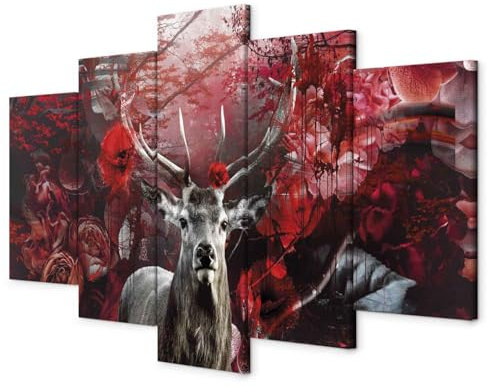 murando - Akustikbild 225x112 cm Bilder mit Akustikschaumstoff Hochleistungsschallabsorber Schallschutz Leinwandbild XXL 5 tlg Wandbild g-C-0334-b-m
