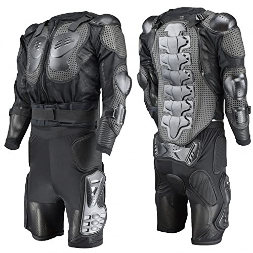 MAOTN Traje Armadura de Motocicleta de Campo traviesa para Hombre, Pecho + Pantalones,Dorsal Guardia Carrera Corporal,Ropa Protectora de Carreras de Moto/Peto Motocross Enduro