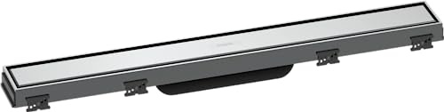 hansgrohe RainDrain Match - Canaleta de ducha (600 mm, marco ajustable, cromado)