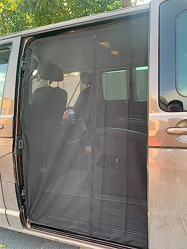 BKICKI Magnetic Screen Sliding Door Flyscreen Mesh Van Fly Net For VW T5 T6 Transporter