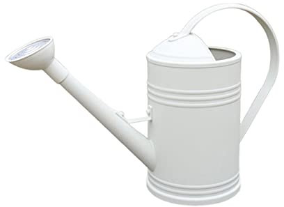 F Fityle Regadera de 1800ml, regadera de Largo, regadera con Mango ergonómico Ligero para jardinería, Maceta de Flores bonsái, Capacidad de 1800ML, Blanco