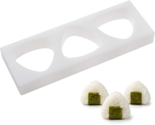 TIKUSAN Onigiri Mold Musubi Maker Japanese Rice Ball Press Onigiri Mold Tray BPA Free Made in Japan Kanto Style (Large 3 Molds)