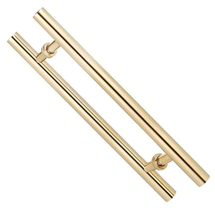 NUACOS Scheunentor Griff, Schiebetüren Türgriffe, Glastür Beschlag, Moebelgriffe Edelstahl für Türen aus Glas und Holz, für Scheune, Schlafzimmer, Tor, Schrank,Gold,60CM/23.6IN