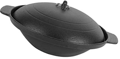 DELURA mit Backen, rostfreier Hauspfanne, Eintopf, gedünsteter Ofen, cm, chinesisch, gewürzt, Hähnchen, nützliches Gericht, gelbes Eisen, geschmorter Stahl, Emaille: Kochbehälter, Pfanne