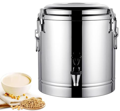 ZMIN Heißwasserspender, Wasserkocher, Tee-Thermoskanne, Eiskübel, 10 l/20 l/30 l, Getränkewärmer, Getränkespender, isolierte Edelstahl-Urne für Kaffee, für Partys, Buffets, Hotels,A,30L