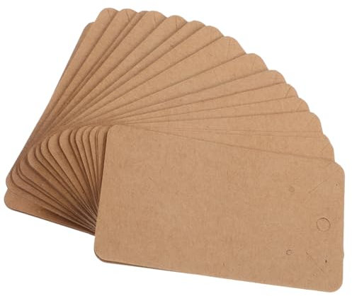 SEWACC 100stücke Karten Aus Kraftpapier Für Ohrringe Ohrringkartenhalter Aus Dickem Kraftpapier Braun Zum Präsentieren Und Aufbewahren Von Ohrringen Und Schmuck