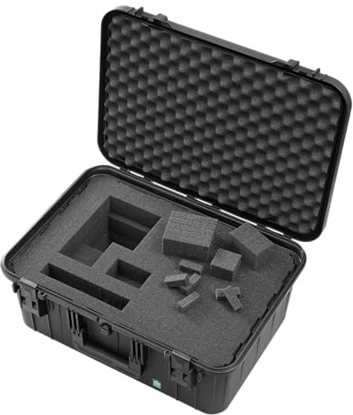 TOMcase ECO90D Schutzkoffer wasserdicht 52x35x21 cm - ECO Hardcase | Transportkoffer aus recyceltem Kunststoff mit Rasterschaumstoff - Hartschalenkoffer für Kamera, Werkzeug, Drohne & Technik