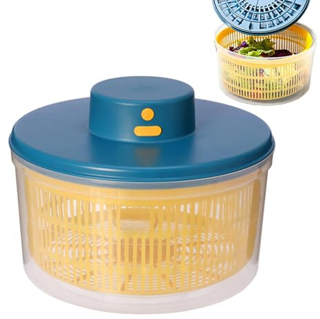 Salad Spinner Dehydrator for Fruit Vegetables, Kitchen Vegetable Dryer, Salad Dryer | Large Capacity Salad Spinner | Efficient USB Charging, Quick Electric Mixer, Easy Clean, Compact Design