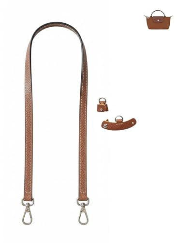 Sentral Handväska rem ersättning kort äkta läder väskrem brun beige svart axelrem för pochette armväska underarmsväska mångsidig plånbok, Clnp B, M