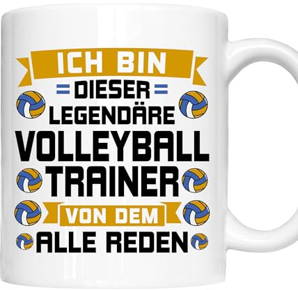 Volleyball Tasse | ich bin dieser legendäre Volleyball Trainer | Volleyball Geschenk Volleyball Spieler Sport Volleyball spielen Kaffeebecher lustig